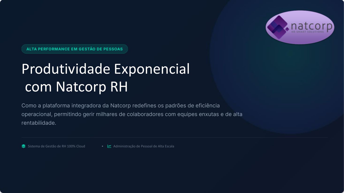 Capa da apresentação Produtividade de RH